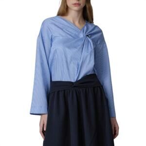 NEW TEIJA lise blouse in blue stripe